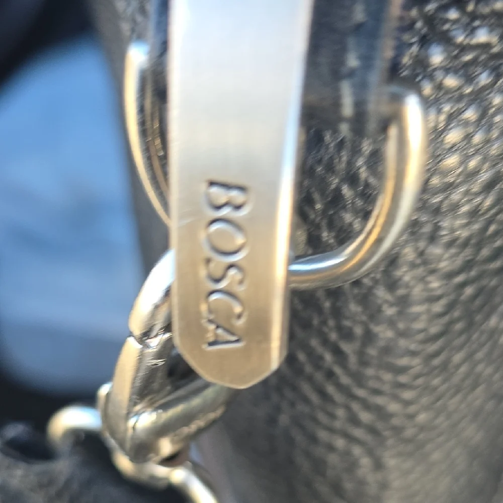 Bosca Black Leather Men's Briefcase